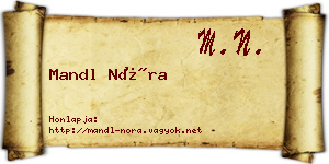 Mandl Nóra névjegykártya