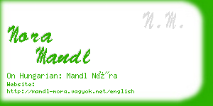 nora mandl business card